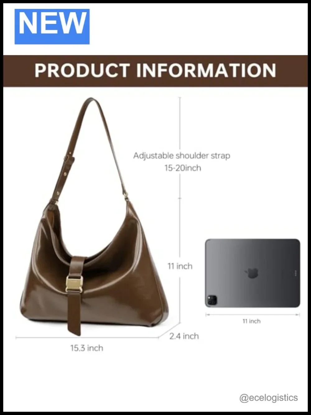 Large Leather Hobo Bag for Women Adjustable Crossbody Shoulder Purse
